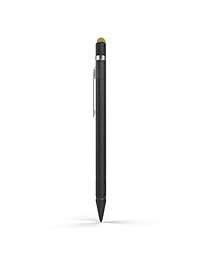 MoKo lápiz óptico activado universal, 2 en 1 alta precisión, lápiz capacitivo de 1.5mm, con punta de fibra ultrafina para dispositivos con pantalla táctil (iPad, iPhone X  8  8 Plus, Samsung y más), color negro