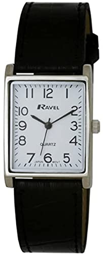 Ravel Large Case Fashion on PU Strap Women's Quartz Watch R0120.04.1 Black