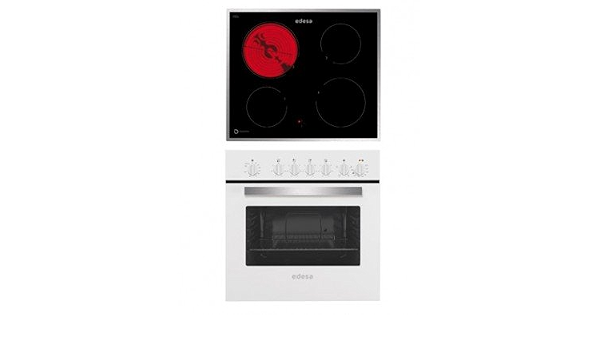 Conjunto Edesa Home-hv3b Bco Horno+vitro-clase A : Amazon.es: Grandes  electrodomésticos