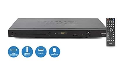 Nikkei ND220H - DVD-Spieler / DVD Player / CD Player | HDMI | 1080P upscaling | SCART | USB Anschluss und SD Kartenleser - Sc