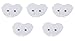 Tens Unit Muscle Stimulator Replacement Pads Patches 10 Pads (5 Pairs) Stick-on Pads Reusable Electrodes Snap On,Latex Free (White)