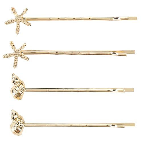 Bella Sleep + Spa Gold Hair Pins - Elegant Hair Clips for Women, Set of 4, Sea…