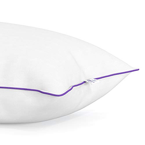 Standard Size Ethical Goose and Duck Down Feather Pillow for Sleeping Hypoallergenic European