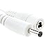 EShine Extension Cable - Male to Female, 3.5mm x 1.35mm, for LED Under Cabinet Lighting with Wire Clips (3.3ft, White)