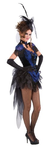 Rubie's Costume Victorian Raven Showgirl Dress, Blue, One Size
