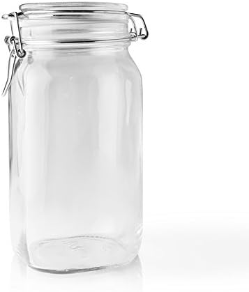 1500ml Square Glass Flint Kilner Jar - Case of 6