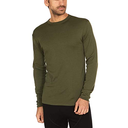 Minus33 Merino Wool 705 Chocorua Men's Midweight Crew Olive Drab Green Medium