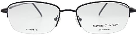 Havana Collection Men's Casino Eyeglasses Prescription Frames, 53-17-140 Black
