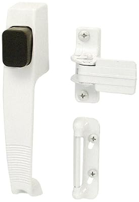 Prime-Line Products K 5116 Push Button Latch with Tie Down, White
