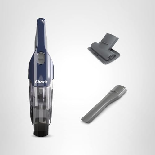 SHARK CYCLONE PET HANDHELD VACUUM WITH 8″ CREVICE TOOL, HYPERVELOCITY SUCTION, NAVY BLUE/GREY, CH701