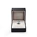 Oirlv Black PU Leather Wedding Ring Box Jewelry Packaging Gift Box Showcase Display