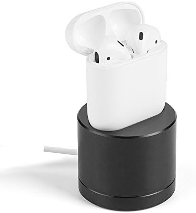 AirPods Dock charge station Premium Aluminum compact neat elegant Charge Dock for Apple AirPods Case(Black)