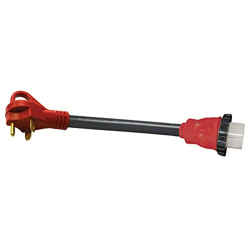 Mighty Cord A10-3050HDVP 30AM-50AF Detachable Adapter Cord with Handle, 12 Inches, Red,1 Pack
