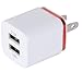 Wall Charger, 15W Universal Dual Port 2.1A & 1A Rapid Portable USB Travel Wall Adapter for iPhone 7 6S Plus, 5S, iPad Pro, Galaxy S8, S7, S6 Edge Plus, S5, Nexus, HTC, Android GoPro & More (3 Pack)