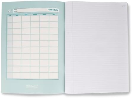 - Cahier rouge A4 - Feuilles lignées - 48 pages - Reliure agrafée