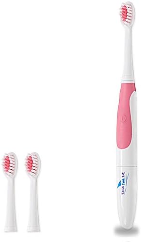 Slim Non-slip Design Sonic Toothbrushes Electronic Tooth Brushes Tongue Cleaning 1 Toothbrush+3 Brush Head (red)