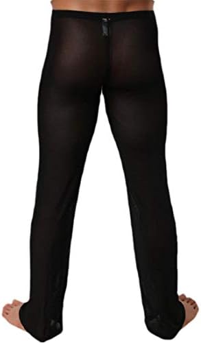 security Men's Mesh Pajama Pants See Through Nightwear Sleep Bottoms Underwear