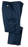 Dickies Occupational Workwear 2112372NV 34x30 Polyester/ Cotton Relaxed Fit Men's Premium Industrial Cargo Pant with Straight Leg, 34