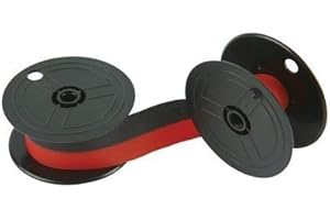 6 Pack Compatible Universal Calculator Spool EPC B/R Black and Red Ribbons for Sharp EL 1630 A, 1630 G, 2196 BL, 2615