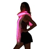 Led Scarf Light Up Fur Boa Glow Up Flashing Fun Novelty Scarves For Rave Accessory Clothing Outfit Burning Man Costume Festival Party