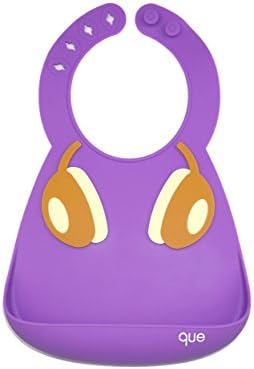 que Bibs - Soft &amp; Adjustable Silicone Bibs (DJ Purple)