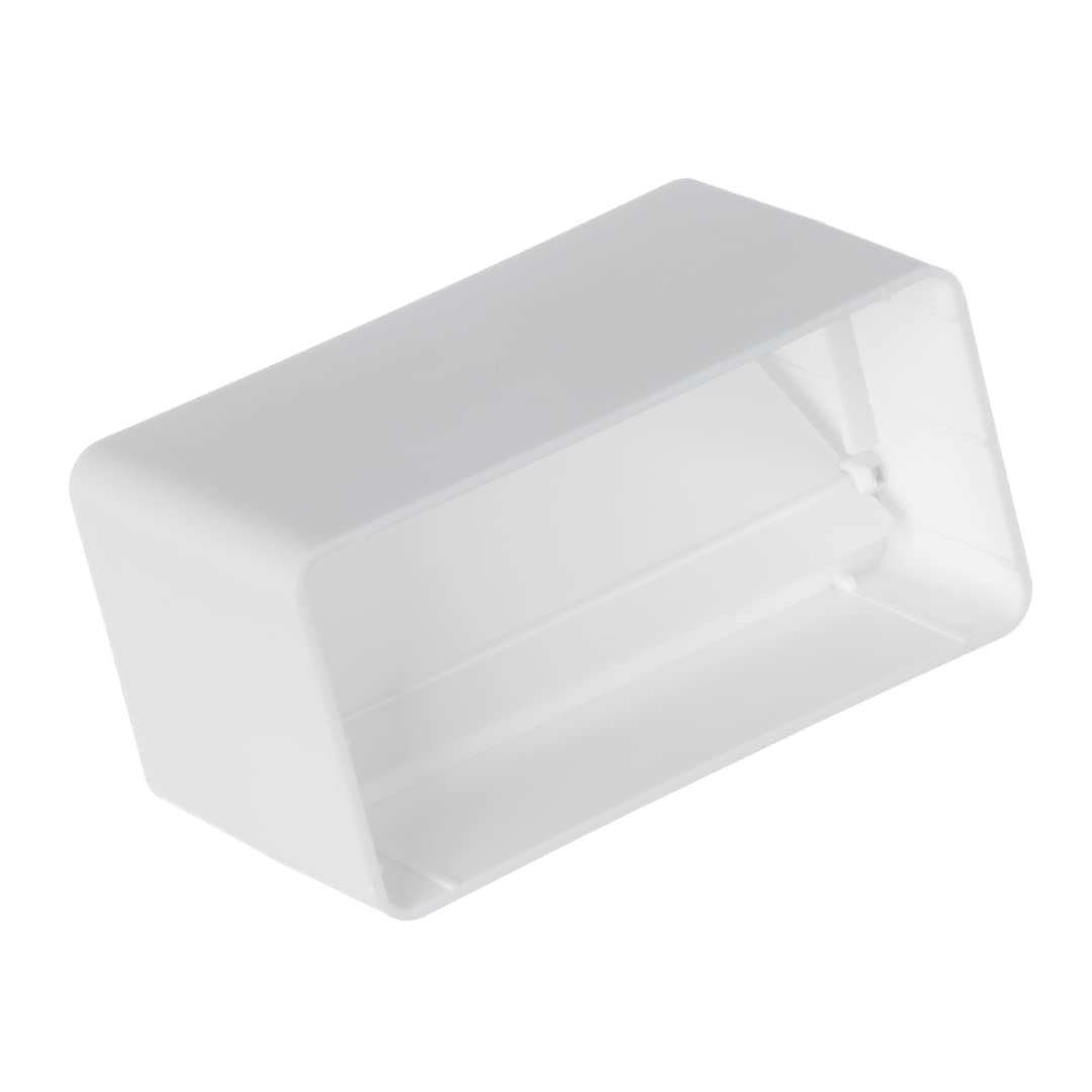 110x55mm Duct Connector with Non-Return Damper Flap - Straight Joint - Rectangular Flat PVC Ducting