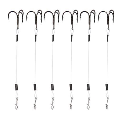 Köderhaken Anzug 2er Pack / 6 Stück Black Barb Fishing Stinger Hook Baitholder Hooks 10cm Angelhaken Triple Barbed Fish… – Bild 3
