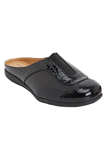 Comfortview Women's Wide Comfortview Women's Shane Croco Mule By Cv Flex (Black,10 Ww)