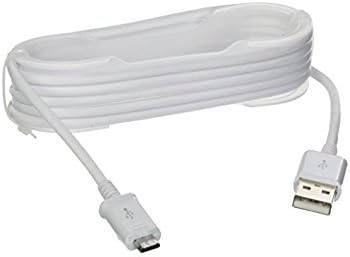 Two (2) Samsung 5 Ft. Cable Micro USB Data Cable for Galaxy S7/S7 Edge/S6/Edge/Edge+/Note Edge/ J3 & Other Smartphones + Two Cable Ties Cable Organizers Bundle Package- Non-Retail Packaging - White