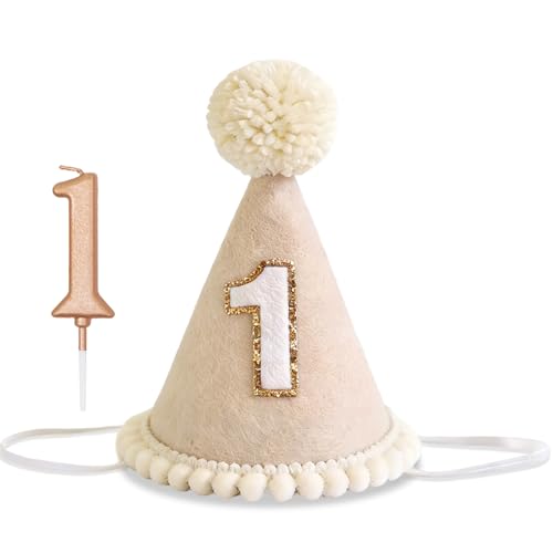 brown 1st birthday hat