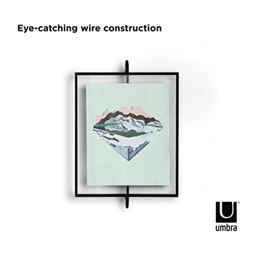 Umbra Phantom Wall Picture Frame, 8 x 10, Floating Frame, Black