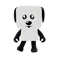 Keledz Dancing Bluetooth Speaker, Portable Mini Wireless Bluetooth Speaker Dancing Dog Music Speaker Kids Toys Bluetooth Dancing Robot Speaker (Black White)