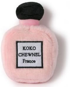 Koko Chewnel Perfume Designer Plush Dog Toy, Pink, 5.5" X 4"