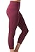 90 Degree By Reflex Womens High Waisted Leggings Capri Workout Yoga Pants- Cherry Jubilee - Large