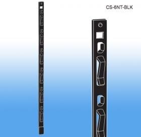 Clip Strip Merchandising Strip, No Tape, Black, CS-6NTBK, Pack of 25