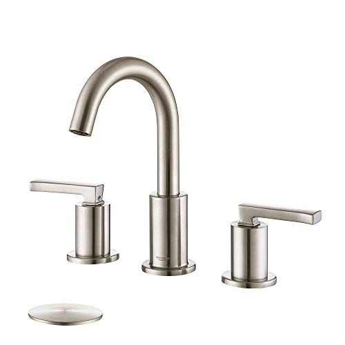 ROFFENNY Widespread Bathroom Faucets Brushed Nickel Modern 3-Holes 8 inch Two-Handle Bathroom Sink Faucet, with Pop-up…