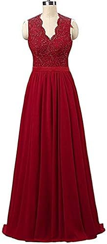 PROMLINK Women's Beaded Chiffon Long Dresses Gown Wedding Guest