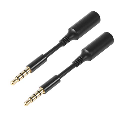 2 Pack Headset Audio Jack Extender, 3.5mm Gold Plated Headphone Audio Jack Extension Adapter for Battery Charger Case, Power Case, Juice Pack for Smartphones, Tablets, Credit Card Readers 3inch - Thumbnail 5