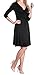 Glamour Empire Women's Knee Length 3/4 Sleeve Viscose Circle Dress 282 (Black, US 14, 2XL)