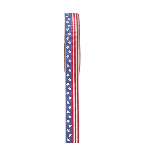 Darice Flag Ribbon, 5/8" x 3 yd, Red White and Blue