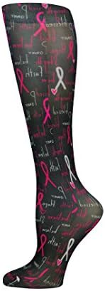 Blue Jay Breast Cancer Light Compression Knee Hi Socks 8-15 mmHg, Fits Women's Shoe Size 5-11, Ultra Sheer Latex-Free Compression Socks, Improve Circulation Giving Your Legs Relief They Need