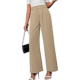 WANLUOSUX Women High Waist Relaxed Fit Straight Leg Pants Slim