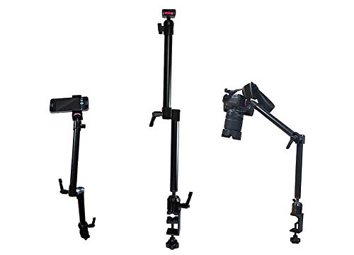 Arkscan-MCM5-Tabletop-Photography-Videography-Camera-and-Smartphone-iPhone-Table-Clamp-Mount-with--20-Camera-Mounting-Bolt-for-Nikon-Sony-Canon-Olympus-Panasonic-Cameras