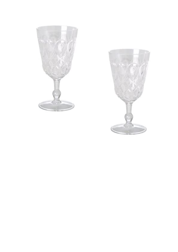Rice Acrylic Wine Glasses (Clear) Set of 2