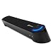 GOgroove Computer Speaker Mini Soundbar - USB Powered PC Sound Bar with Easy Setup Wired AUX, Stereo Audio, Microphone Port, Volume Control Knob, Under Monitor Design for Desktop (Blackout) primary
