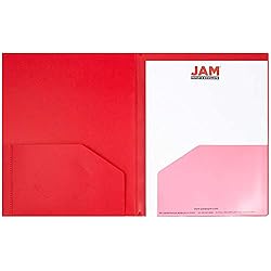 JAM PAPER Heavy Duty Plastic Multi Pocket Folders