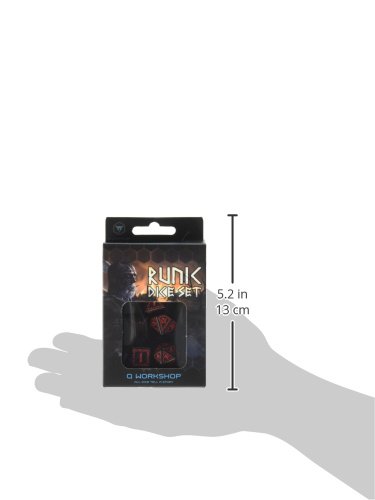 Runic Dice Set Black - Red (7)