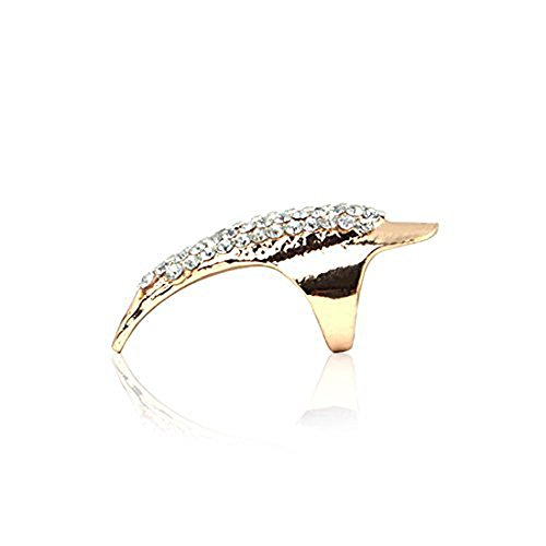 Ewandastore 10Pcs False Nails Punk Talon Claw Paw Finger Ring Knuckle Bend Finger Claw Ring(Gold)