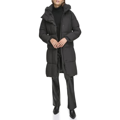 DKNY Women's Outerwear Puffer,Black,Medium