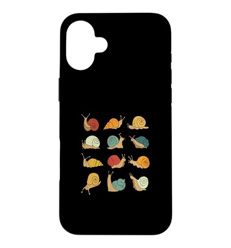 Beautifully Illustrated Snails Vintage Snail Case for iPhone 16 Plus